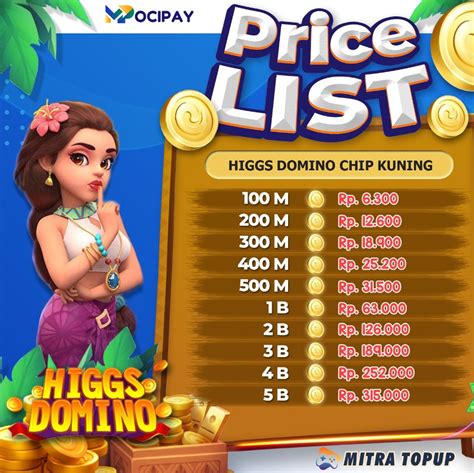 Chip domino murah 30m via pulsa Top Up Chip Higgs Domino Murah Via Pulsa